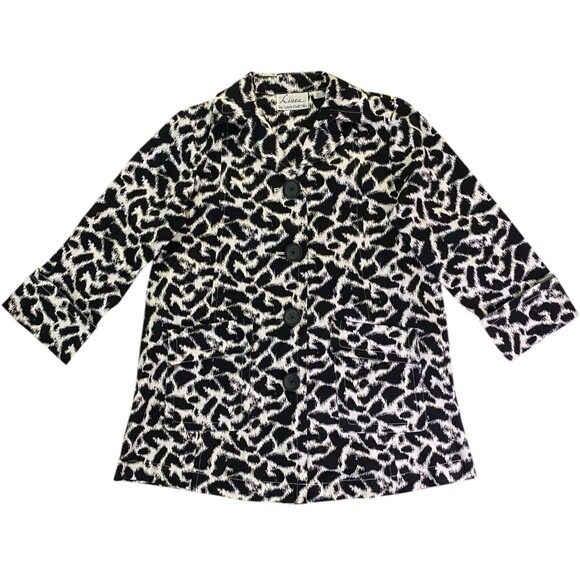 Linea Louis Dell'Olio Jacket Womens XS Brown Black Leopard Animal Print EUC - Picture 8 of 10